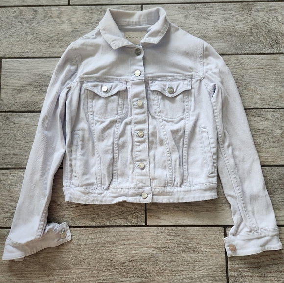 Sanctuary Denim Womens Light Blue Long Sleeve Kyle Classic Jean Jacket XS Collar - Picture 8 of 14